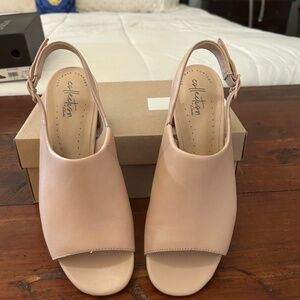 Clark’s peep toe sandals